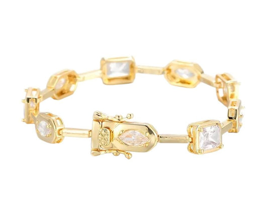 18K Gold Plated CZ Bracelet