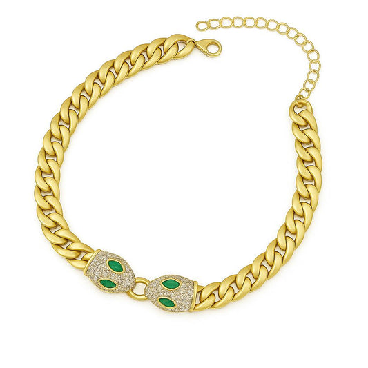 18K Gold Plated Snake Choker