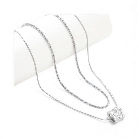 Rhodium Finish Necklace